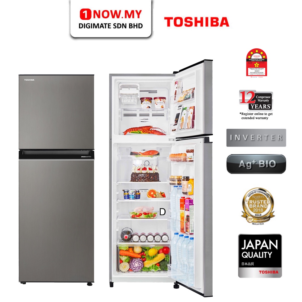 Toshiba L Inverter Top Mount Freezer Refrigerator Gr Rt We Pmy Ds