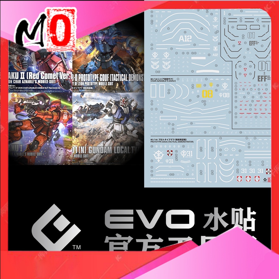 Gundam Decal Evo Studio Water Slide Decal Evo Waterslide Decal Hg