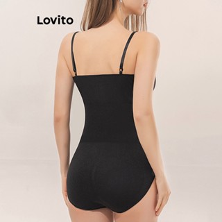 Lovito Casual Plain Basic Shapewear For Women LNE29029 Coffee Apricot