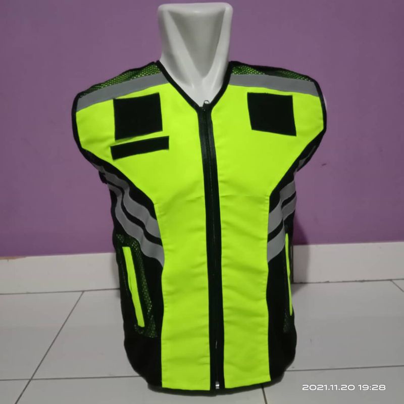 Rompi Taslan Safety Polosan Toring Polisi Security Satpam X Shopee