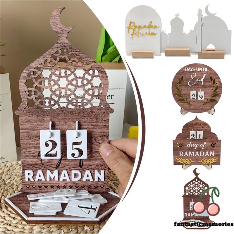 3pcs 3D Ramadan Countdown Calendar Tray DIY Acrylic Board Day Of