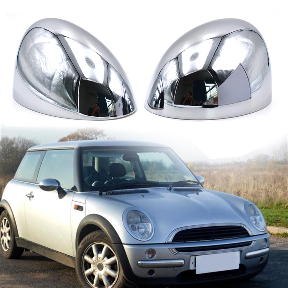 Pair Chrome Wing Mirror Cover Cap Casings For Bmw Mini Cooper S One R