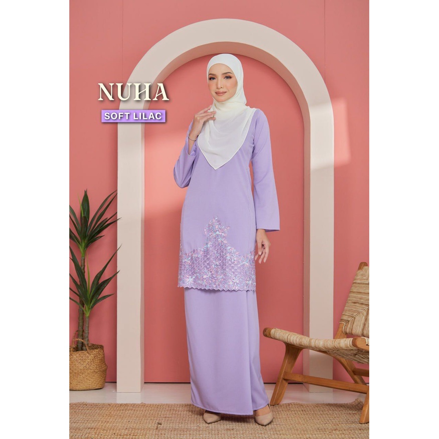 Baju Kurung Nuha Readystock Premium Soft Como Crepe Baju Kurung Moden