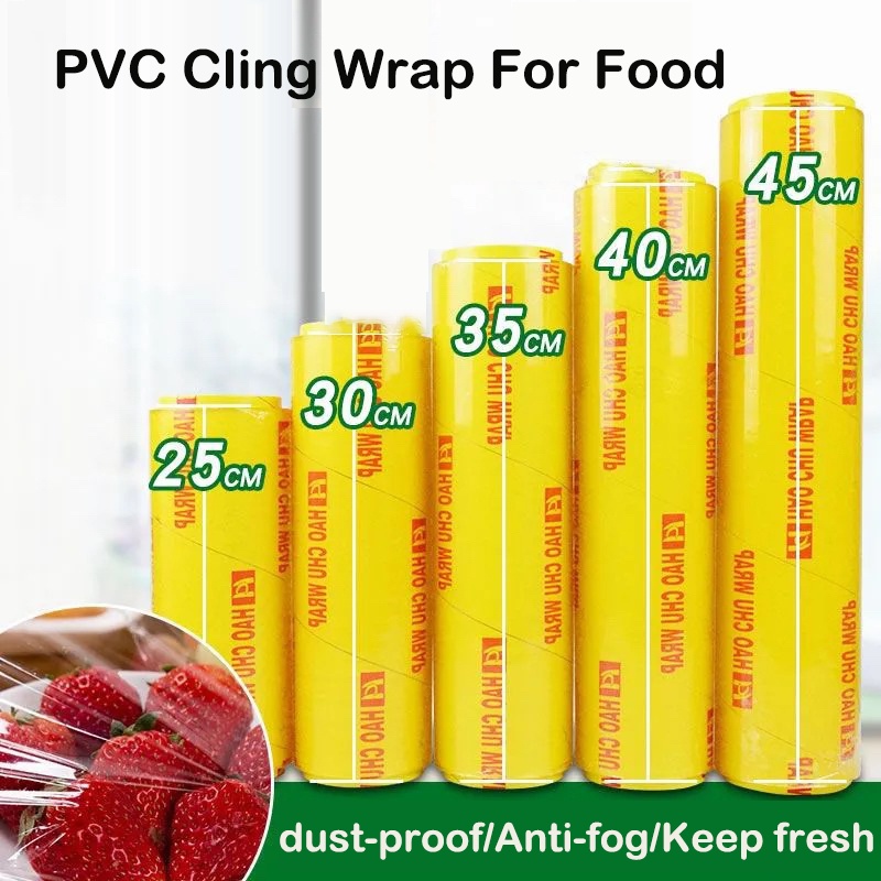 PVC Cling Film 300m Transparent Food Wrapper Catering Film Food