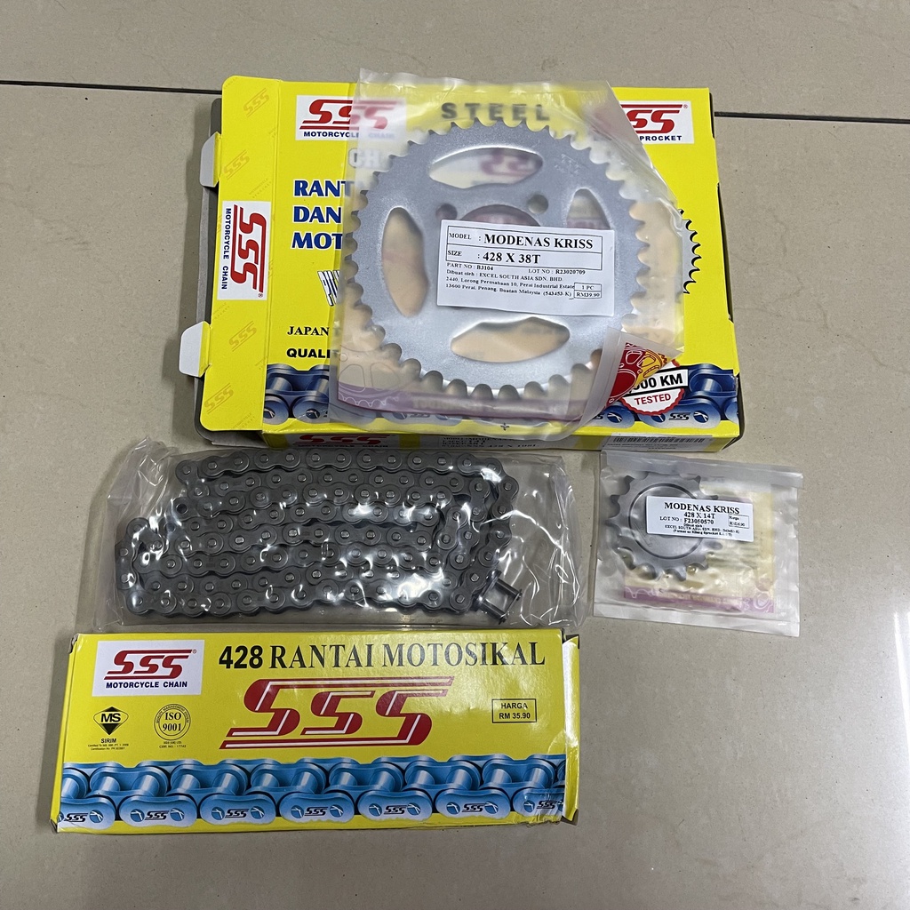 Modenas Kriss Kriss Kriss Kriss Lama Sprocket Set Sss Rantai