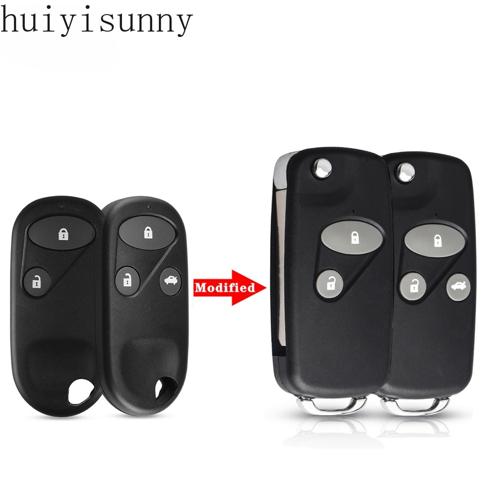 Hys Button Folding Flip Remote Car Key Fob Case Shell For Honda