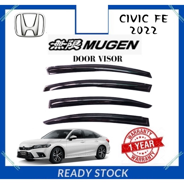 Honda Civic FE 2022 2023 Mugen Door Visor Air Press Door Visor Sun