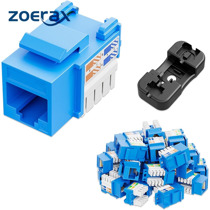 ZoeRax Cat6 Keystone Jack RJ45 Keystone Jack And Keystone Punch Down