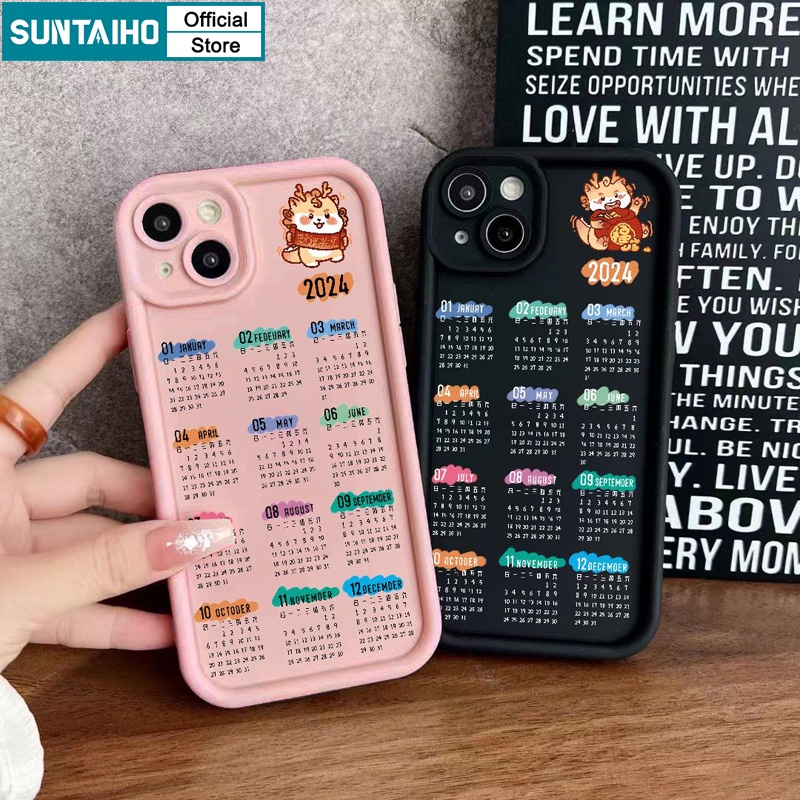 Suntaiho New Phone Case Simple Calendar Pattern Soft Case For