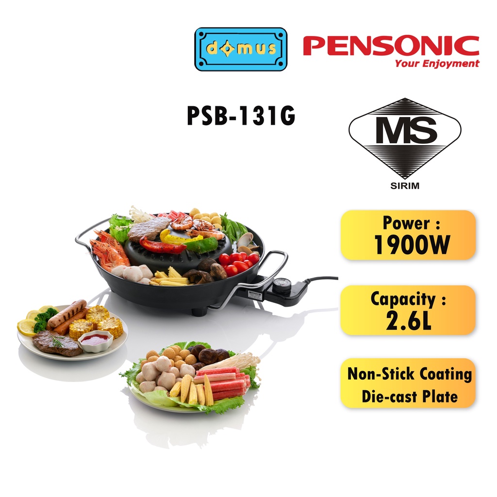 Pensonic 2 6L 2 In1 BBQ Grill Hotpot Thai Barbecue Steamboat PSB