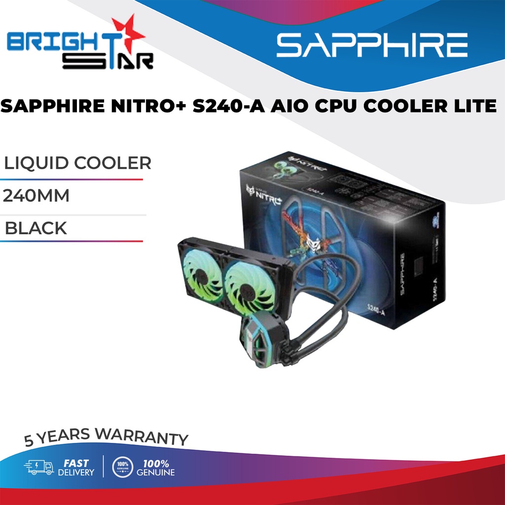 SAPPHIRE Nitro S240 A 240Mm AIO CPU Liquid Cooler Shopee Malaysia