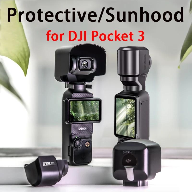 For Dji Osmo Pocket 3 Lens Cap Sunhood Black Protective Cover Anti