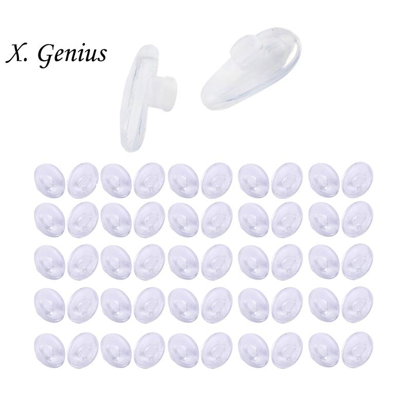 25 Pairs Of Silicone Eyeglass Nose Pads Push In Round 9mm 5 Pairs