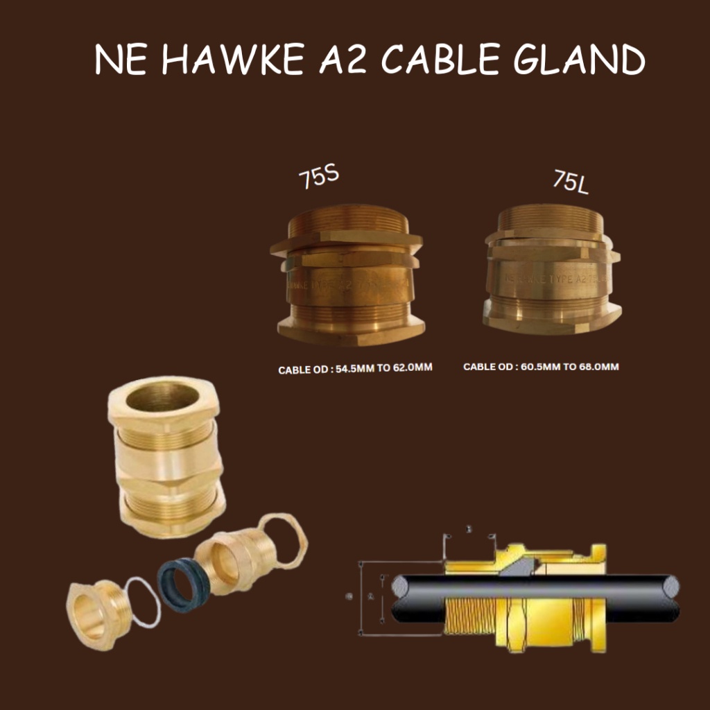 Ne Hawke A S L Cable Gland With Lock Nut Shopee Malaysia