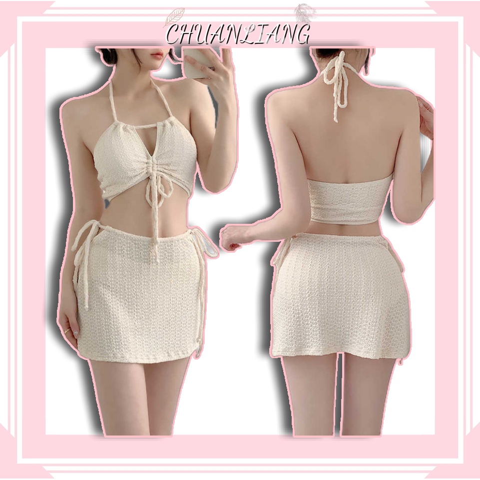 Bikini Swimsuit Women S Three Piece Suit With Chest Pad Sexy Swimsuit