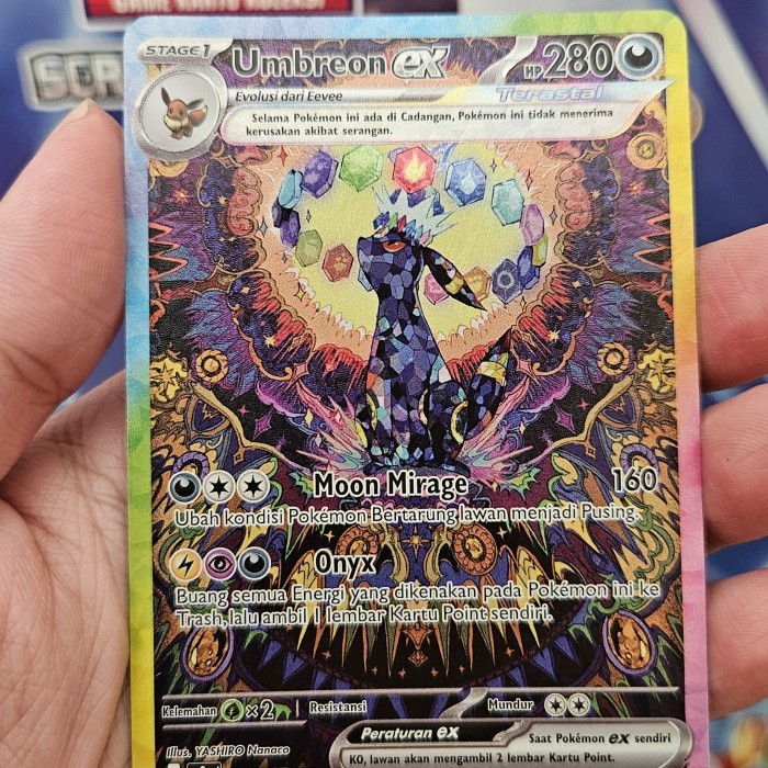 Pokemon Umbreon Ex Sar Terastal Festival Ex Indonesia Card Sv A