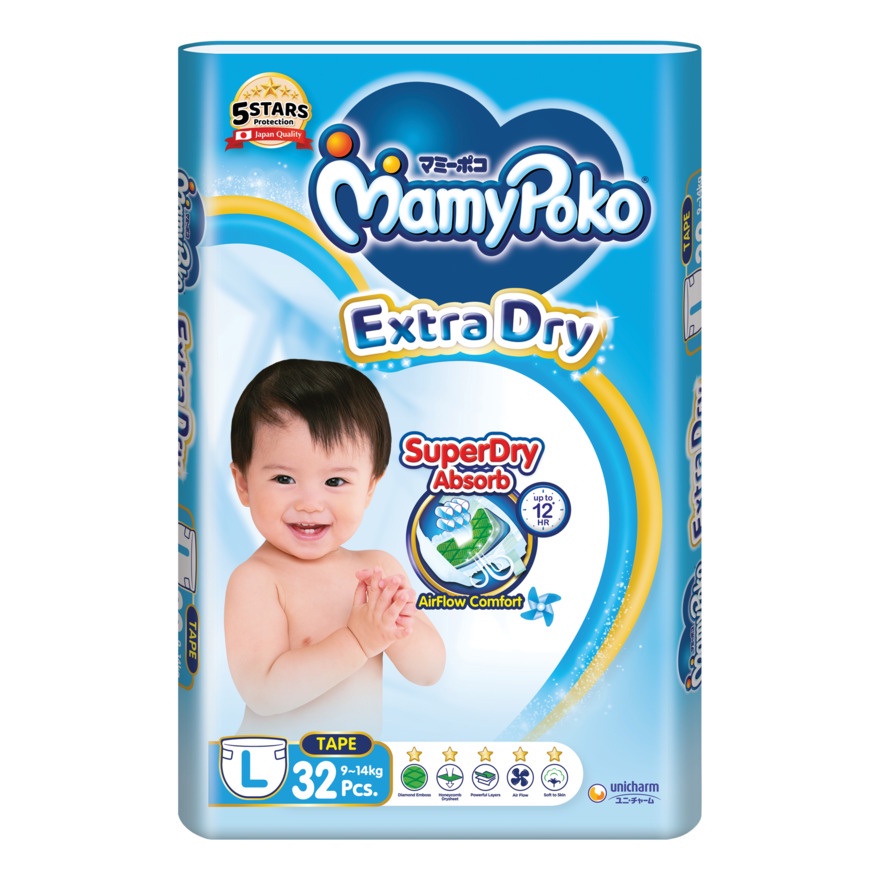 MAMYPOKO Extra Dry Tape Size L 32 S Shopee Malaysia