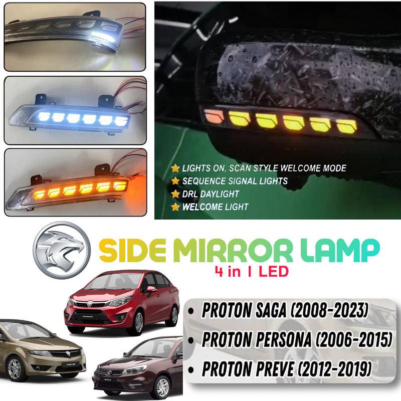 Proton Saga Blm Flx Persona Preve Car Side Mirror Lamp Led Light