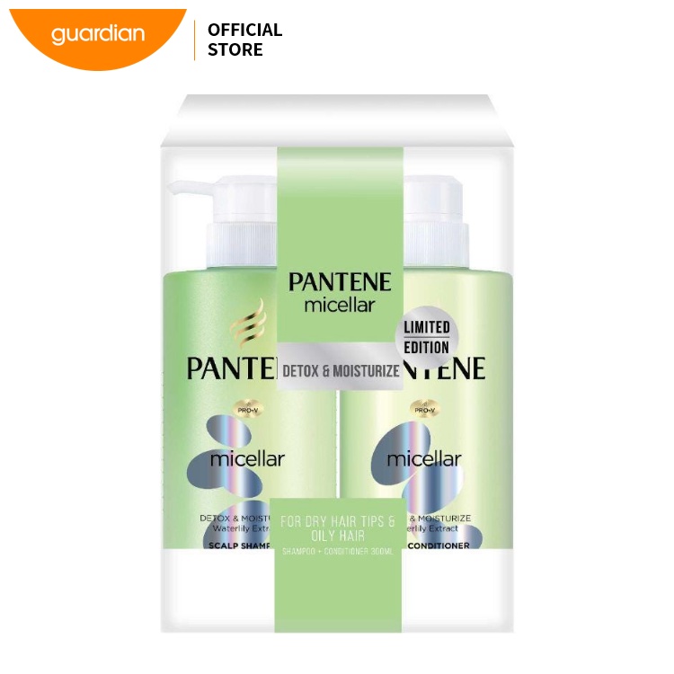 Pantene Micellar Bundle Pack Shampoo Conditioner Detox Moisturize