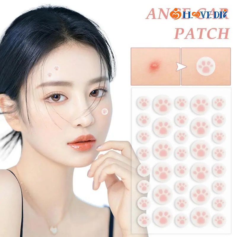 Invisible Hydrocolloid Gel Acne Removal Pimple Patch Colorful Star Cat