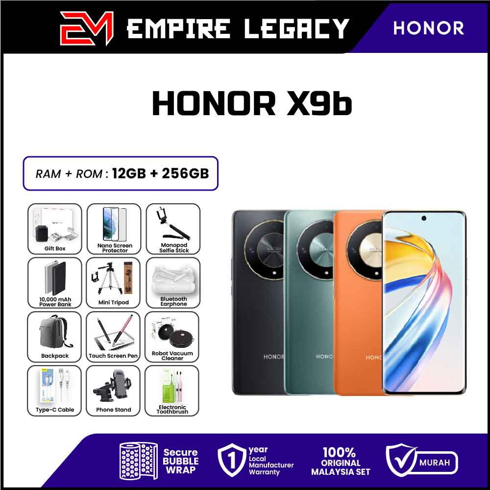 HONOR X9b 5G 12GB RAM 256GB ROM 12GB RAM 512GB ROM Storage