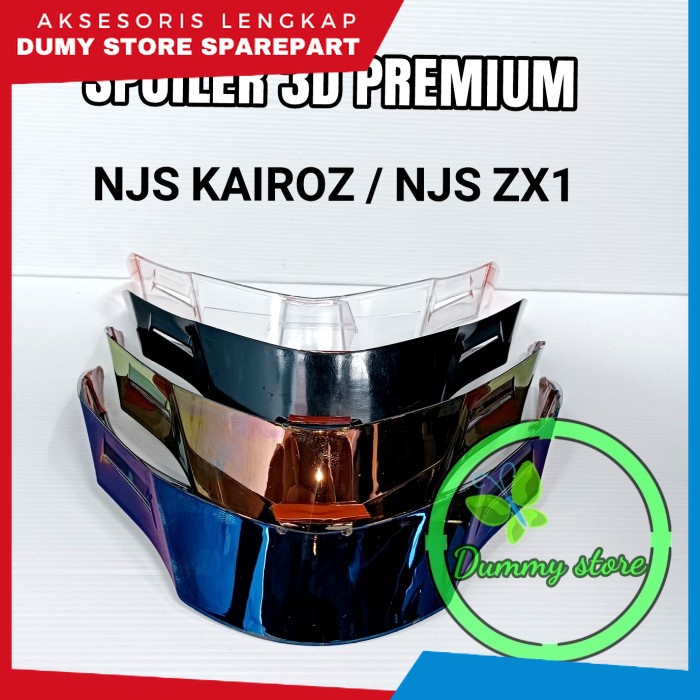 Spoiler 3D Color IRIDIUM Helmet NJS KAIROZ NJS ZX 1 Premium Quality