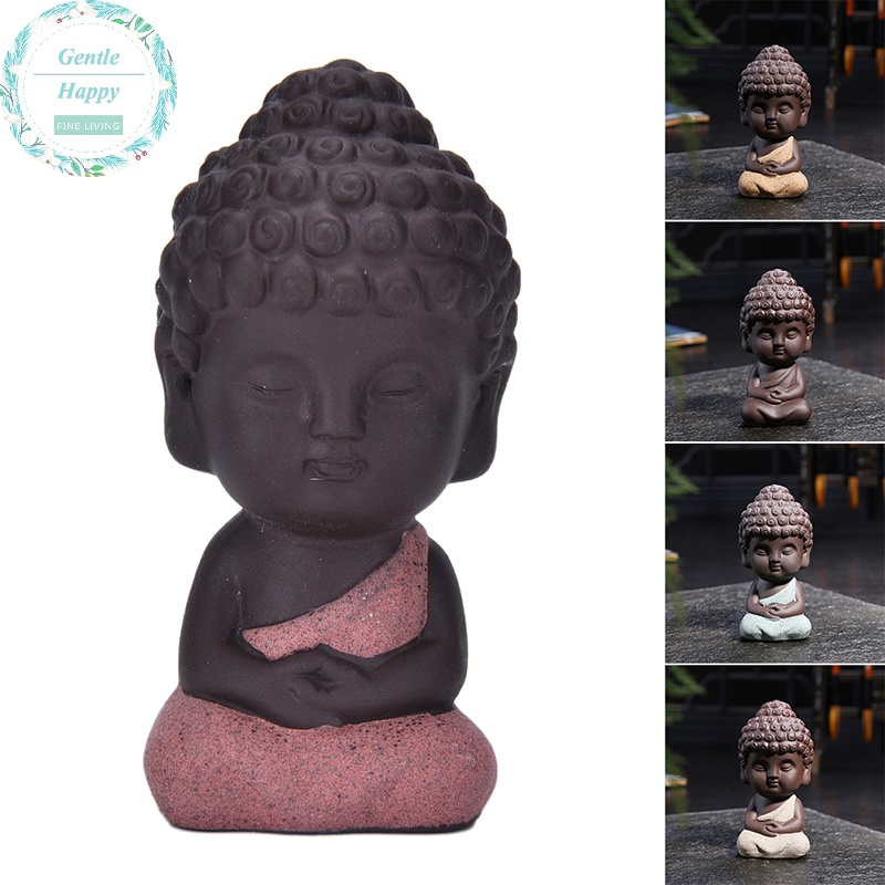 Gentlehappy Cute Small Buddha Statue Monk Figurine Tathagata India Yoga