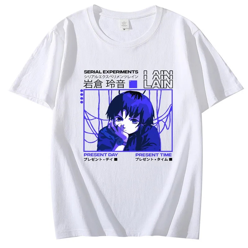 Serial Experiments Lain Blouse Basic Soft Viral Glitch Iwakura Korean