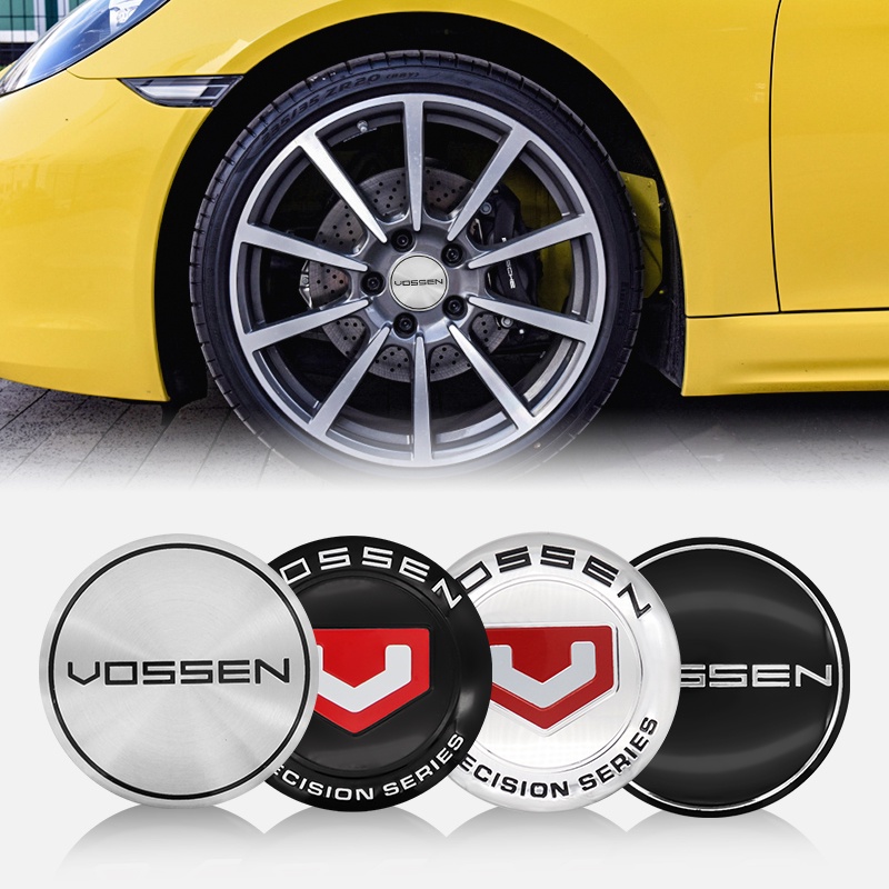 Aluminium Alloy VOSSEN Sticker 56mm Emblem Cap Cover Car Wheel Center