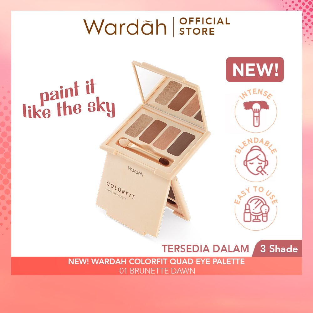 Wardah Colorfit Quad Eye Palette Eyeshadow In Pigmented