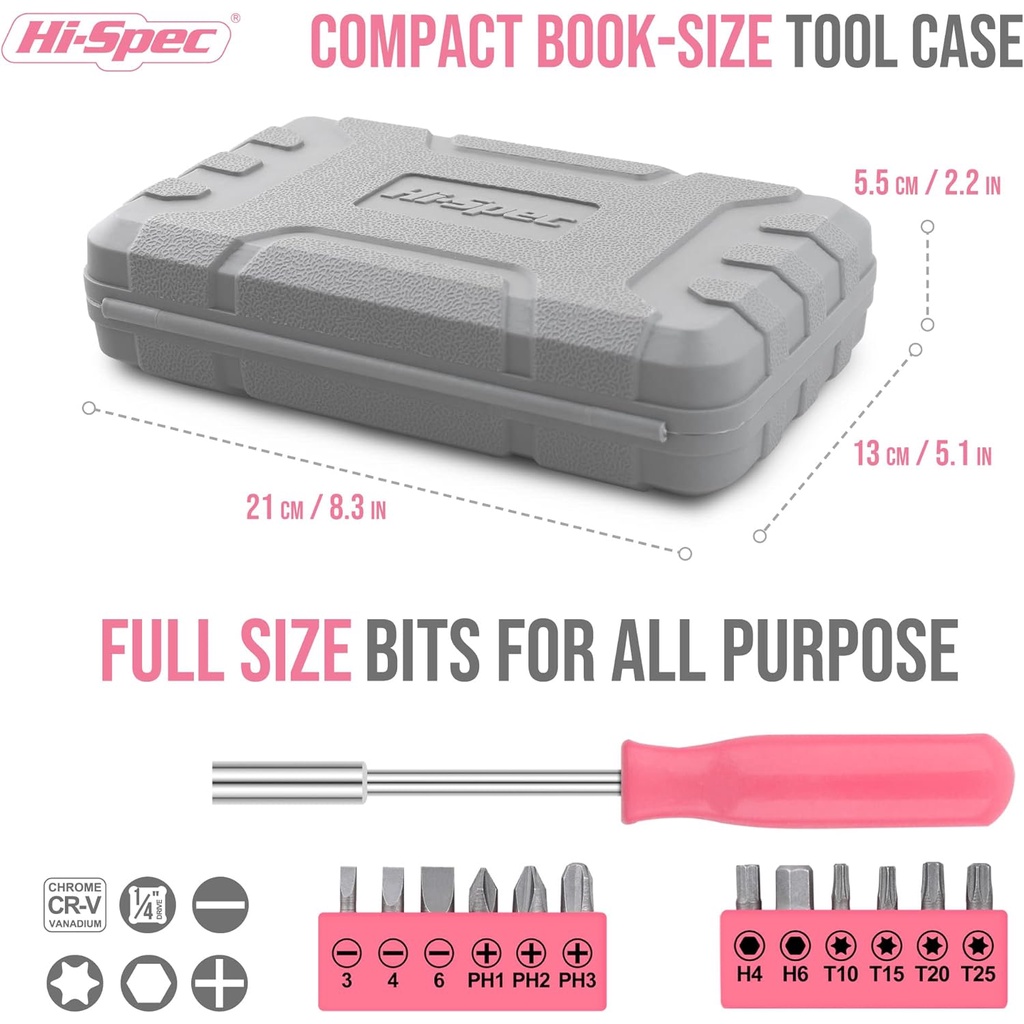 24in1 Compact Household Tools Set Mixed Ironware Hardware Kit Box