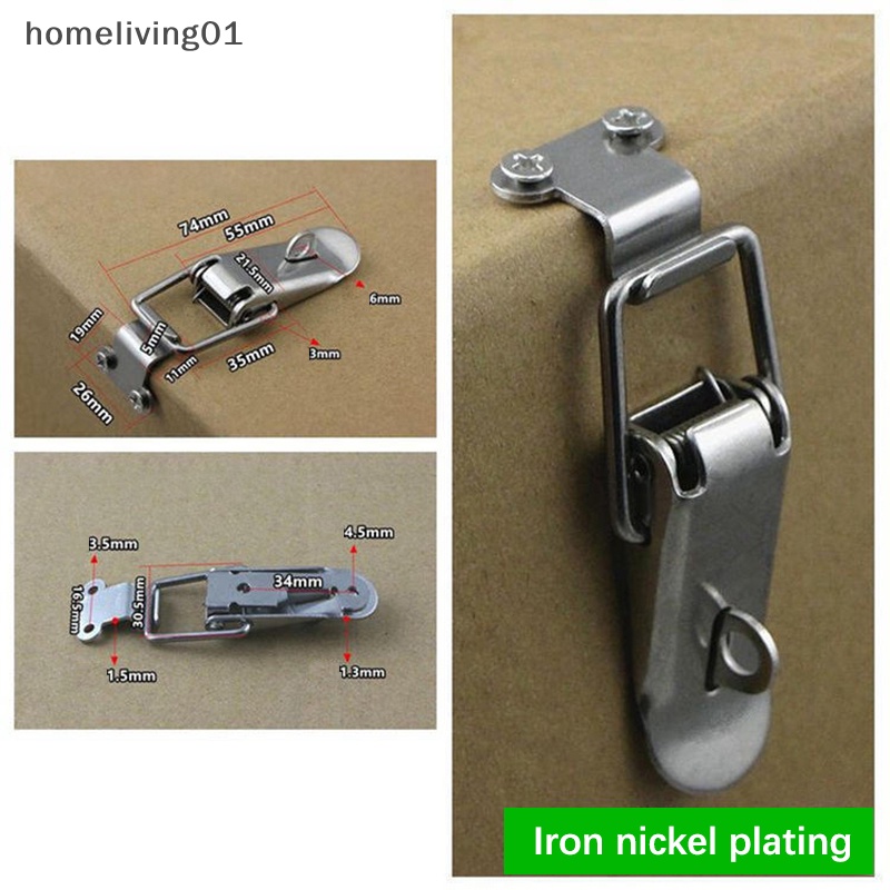 Ho Stainless Steel Spring Loaded Draw Toggle Latch Clamp Clip Silver