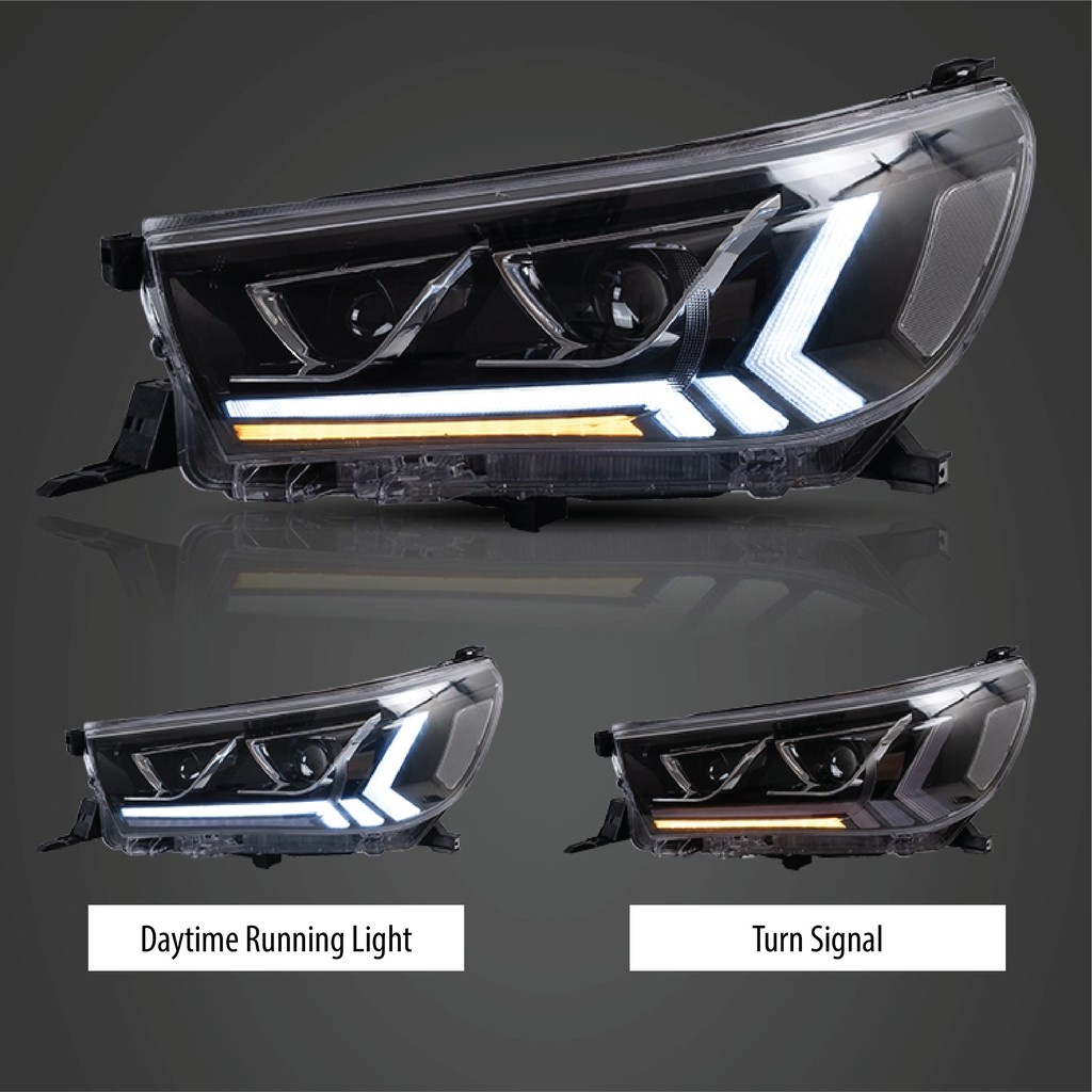 Toyota Hilux Revo Rocco Head Lamp Pair Shopee Malaysia