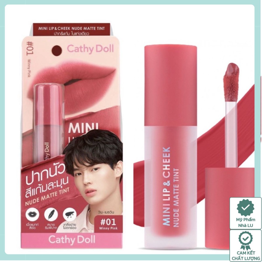 Cathy Doll Lip Cheek Nude Matte Tint Thai Cream And Blush Shopee