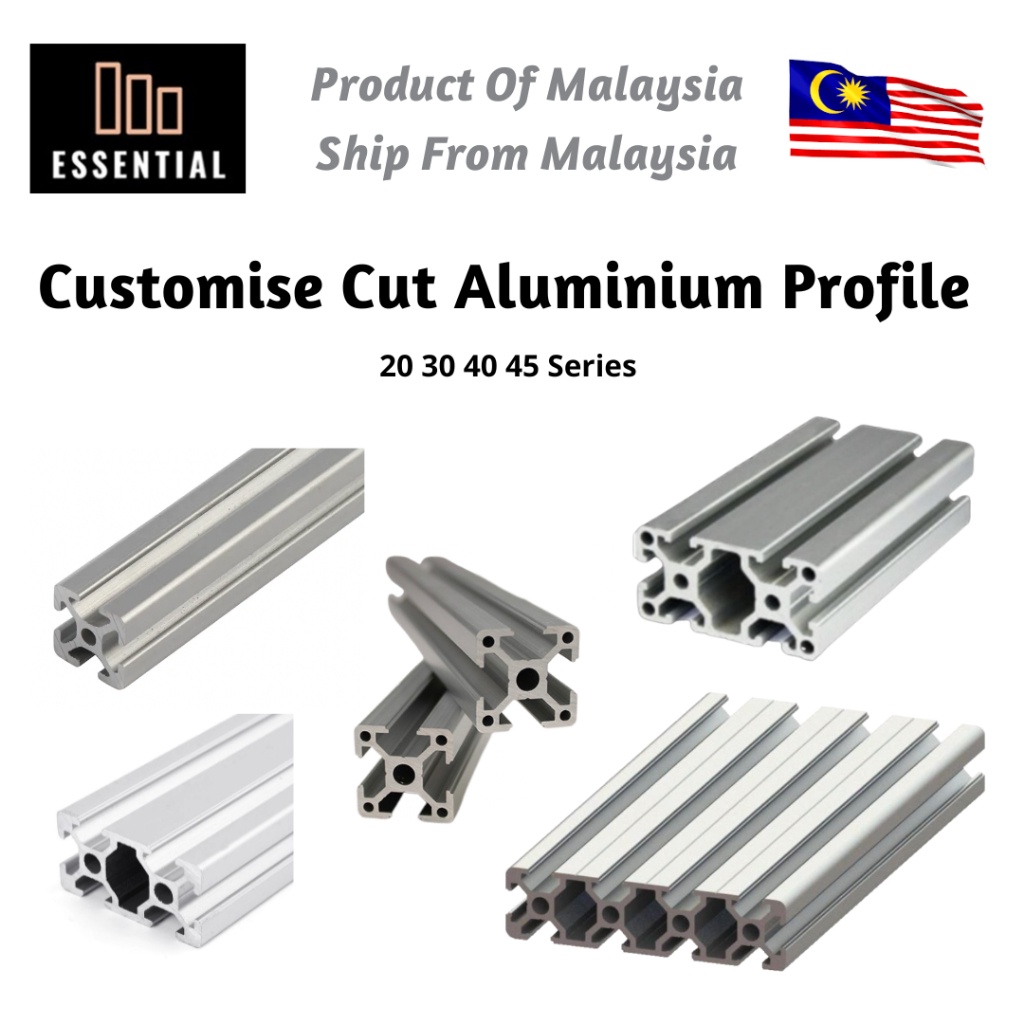 Custom Cut Aluminium Profile 2020 2040 2060 2080 3030 3060 4040 4080