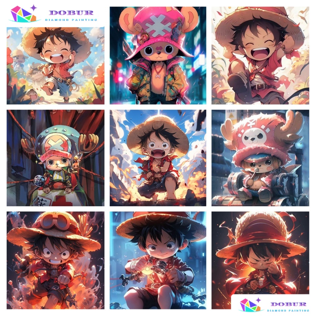 Dobur D Diamond Painting Set Round Square One Piece Anime Diy Full