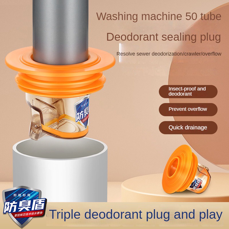 Anti Odor Drain Pipe Kitchen Wash Basin Deodorant Sealing Plug