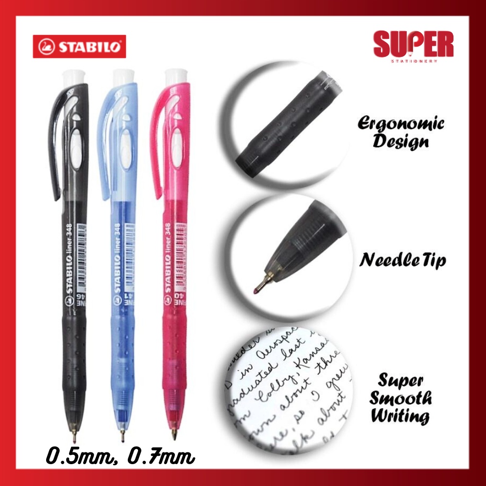 Super Stationery Stabilo 1pc Liner Pen 348 0 5mm 0 7mm Ballpoint Pen