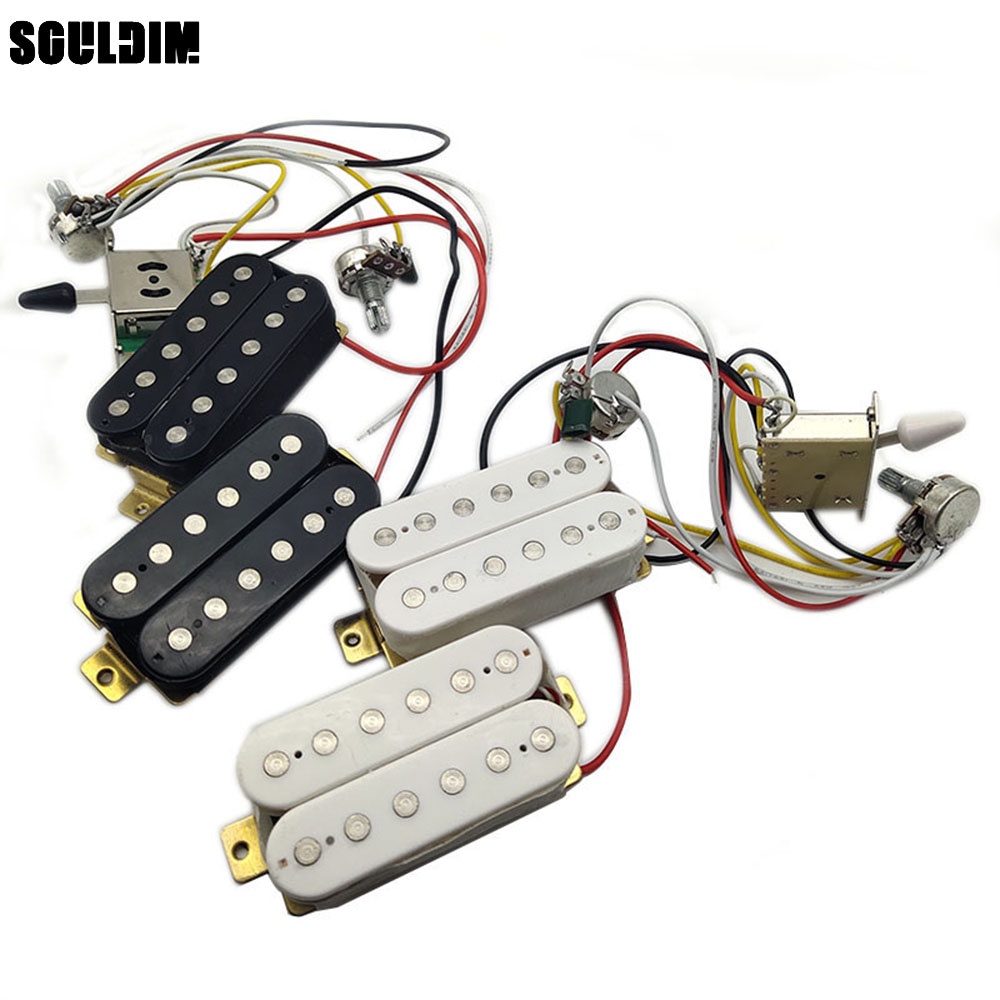 Guitar Humbucker Pickups With 3 Way Switch 500K Potentiometer 1T1V