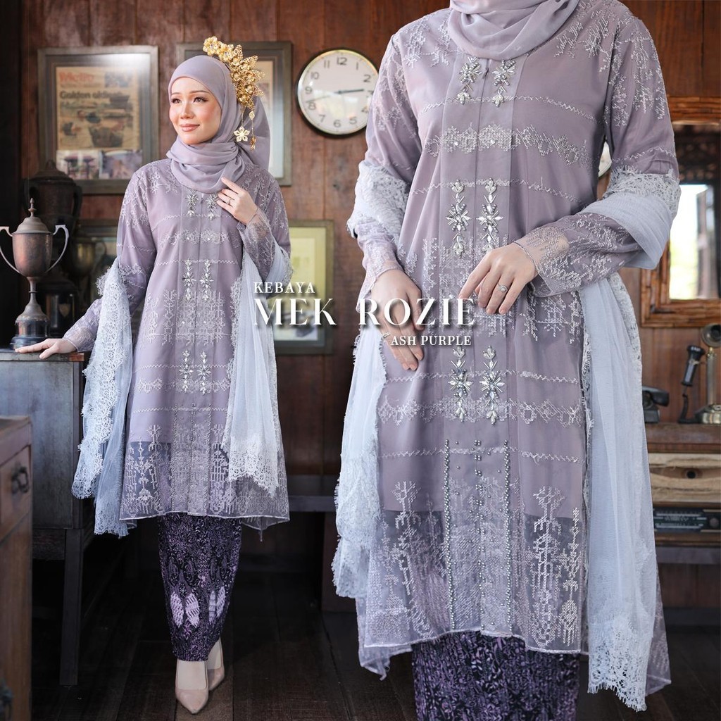 Tunikmy Baju Raya Viral Kebaya Mek Rozie Exclusive Lace Shopee Malaysia