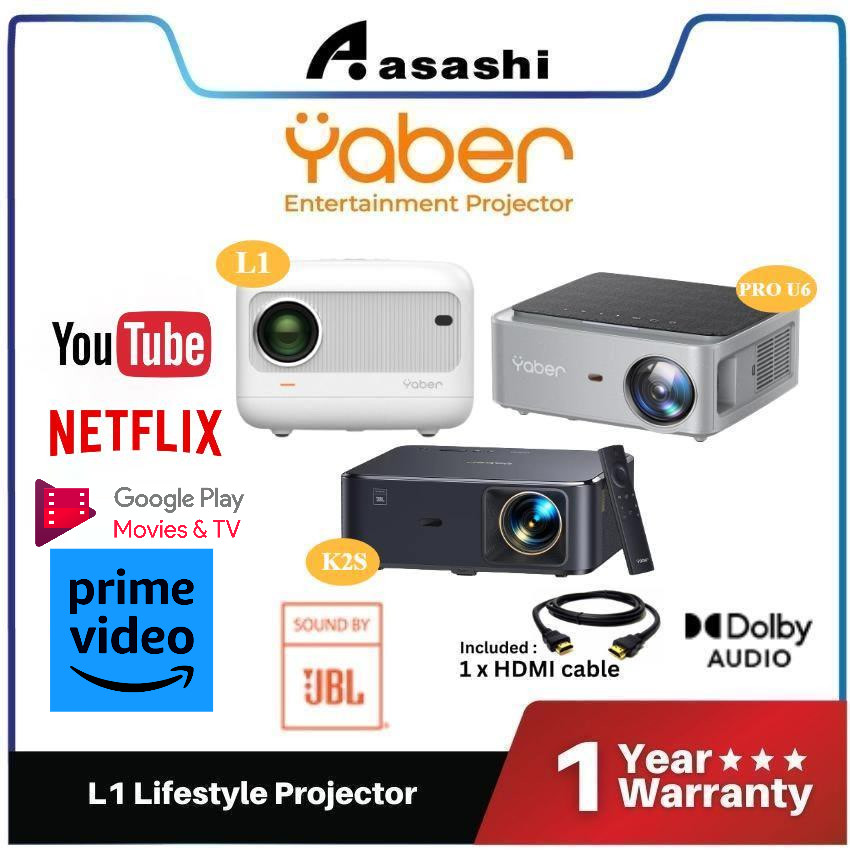 Yaber PRO U6 K2S 800 ANSI Lumens L1 250 ANSI Lumens Entertainment