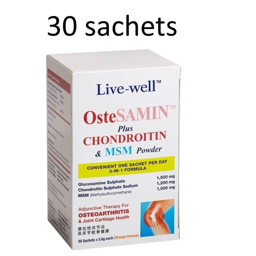 LIVE WELL OSTESAMIN PLUS CHONDROITIN MSM POWDER 30S Shopee Malaysia