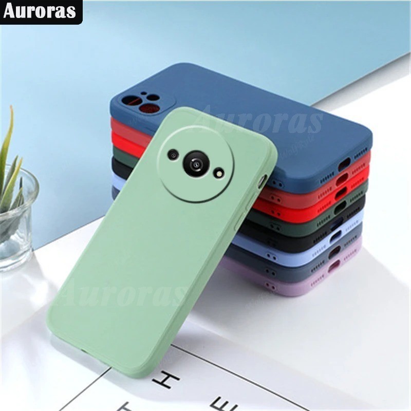 For Redmi A3 Phone Case Fashion Straight Soft Liquid Silicone Cover