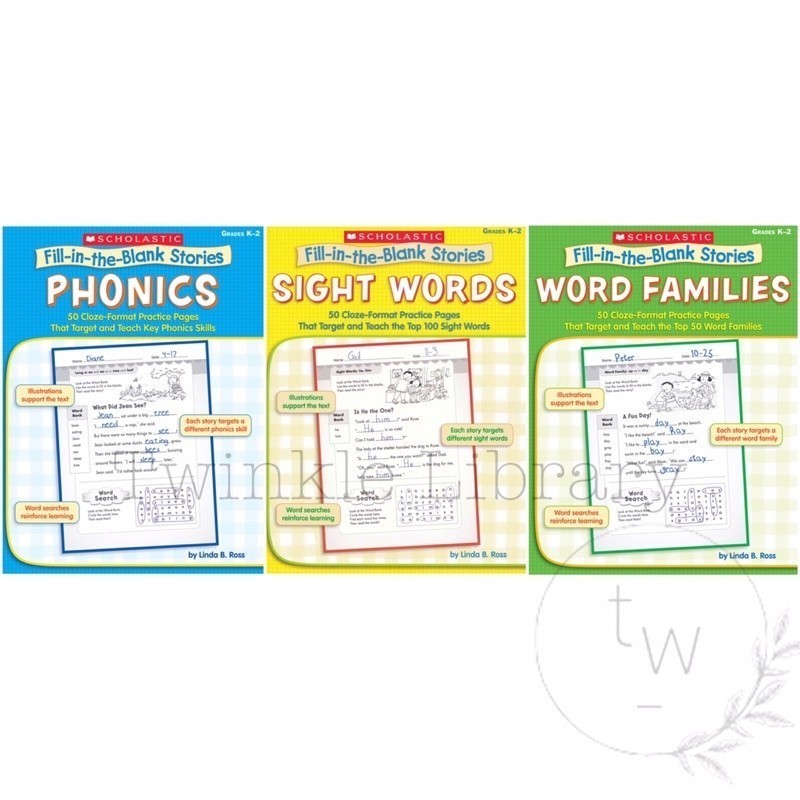 Sch Lastic Fill In The Blank Stories Phonics Sight Words Word