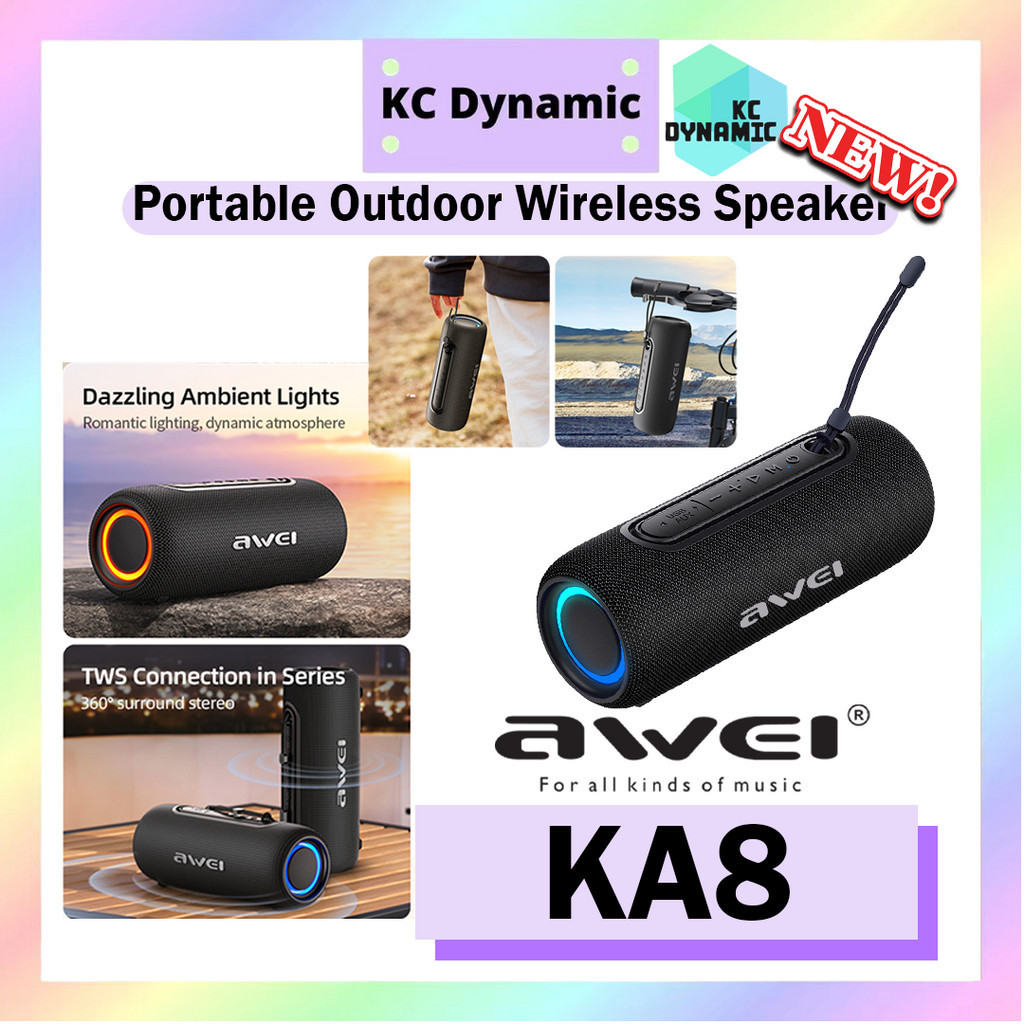 Awei KA8 Portable Outdoor Bluetooth Speaker Wireless Speaker HiFi Horn