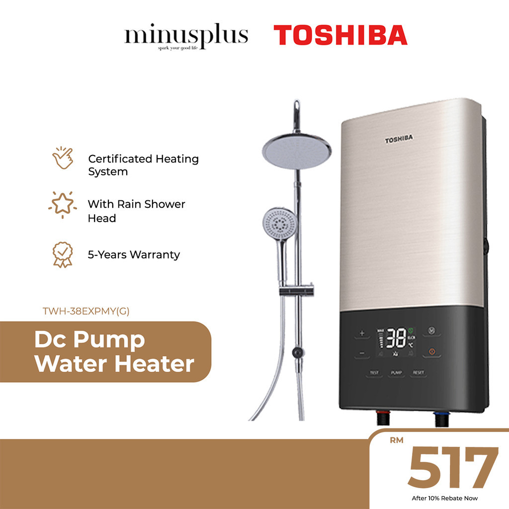 Toshiba DC Pump 5 Shower Mode Instant Water Heater TWH 38EXPMY G