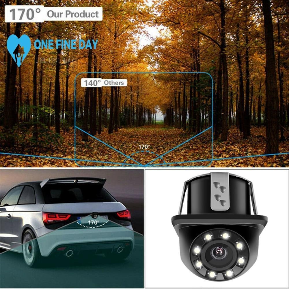 Car Rear View Camera Led Round Back Up Camera Night Parking Monitor