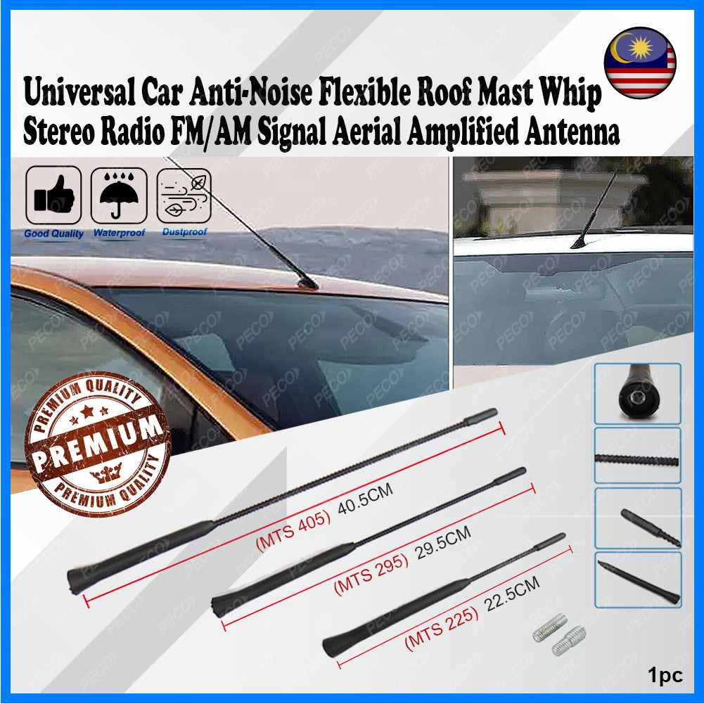 Universal Signal Antenna Car Anti Noise Flexible Roof Mast Whip Stereo