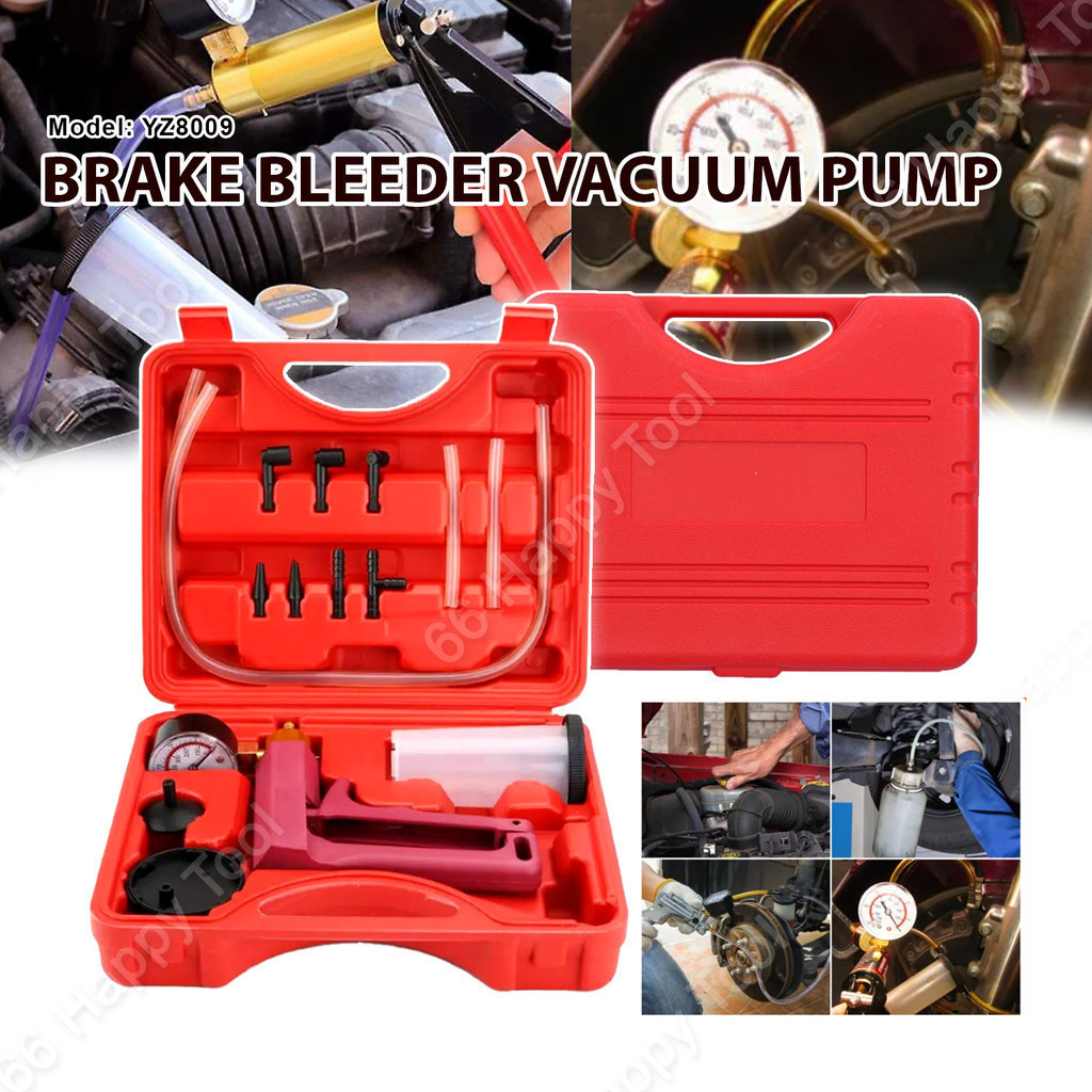 Brake Fluid Bleeder Kit Hand Held Vacuum Pressure Pump Tester Pistol