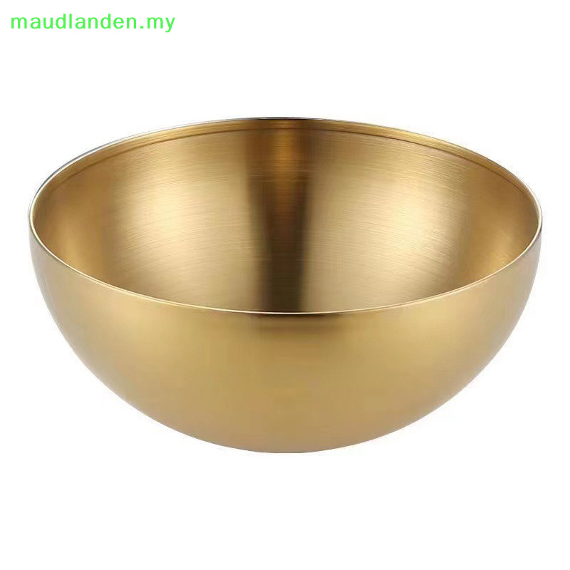 Maudlanden Gold Stainless Steel Fruit Salad Bowls Soup Rice Noodle